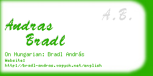 andras bradl business card